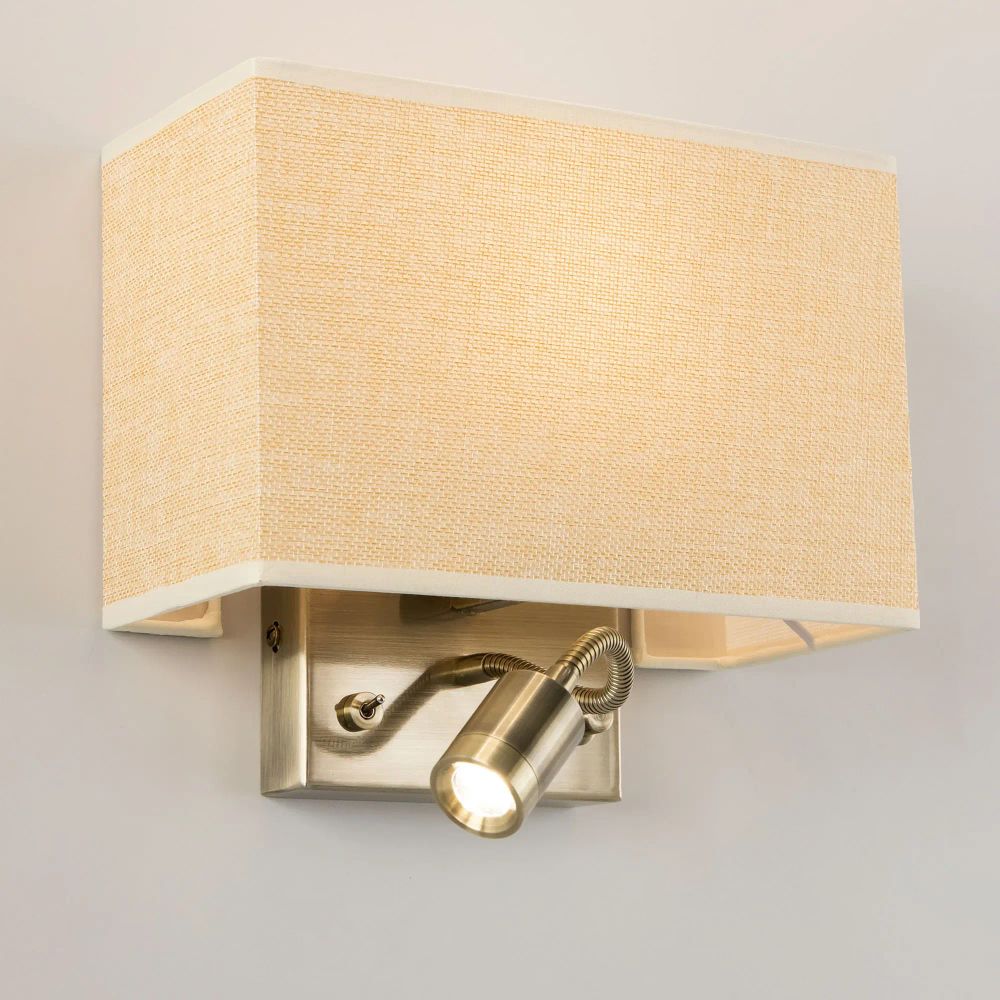 Citilux Декарт CL704303 Бра с бежевым абажуром и диммером