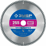ЗУБР Мультирез 255 x 30мм 100Т, диск пильный по алюминию 36907-255-30-100_z01