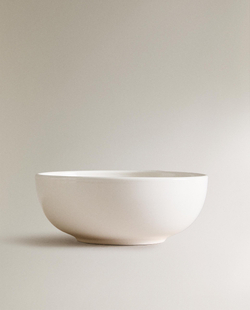 Zara Home миска из каменной керамики, цвет белый, 14.2 см