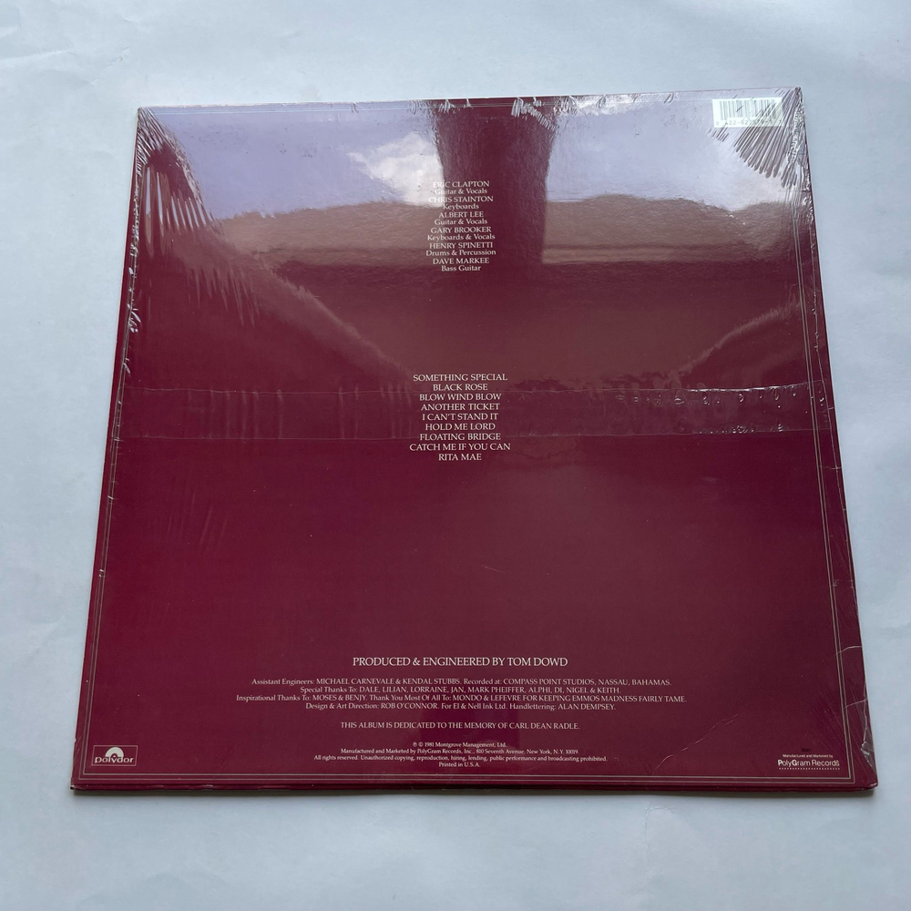 Винтажная виниловая пластинка LP Eric Clapton Another Ticket (США 1984)