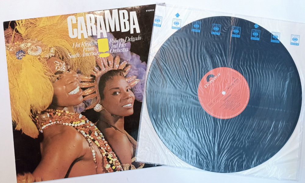 Винтажная виниловая пластинка LP Roberto Delgado And His Orchestra Caramba Hot Rhythm From South America (Germany 1965)