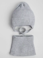 Шапка со снудом для девочки на осень