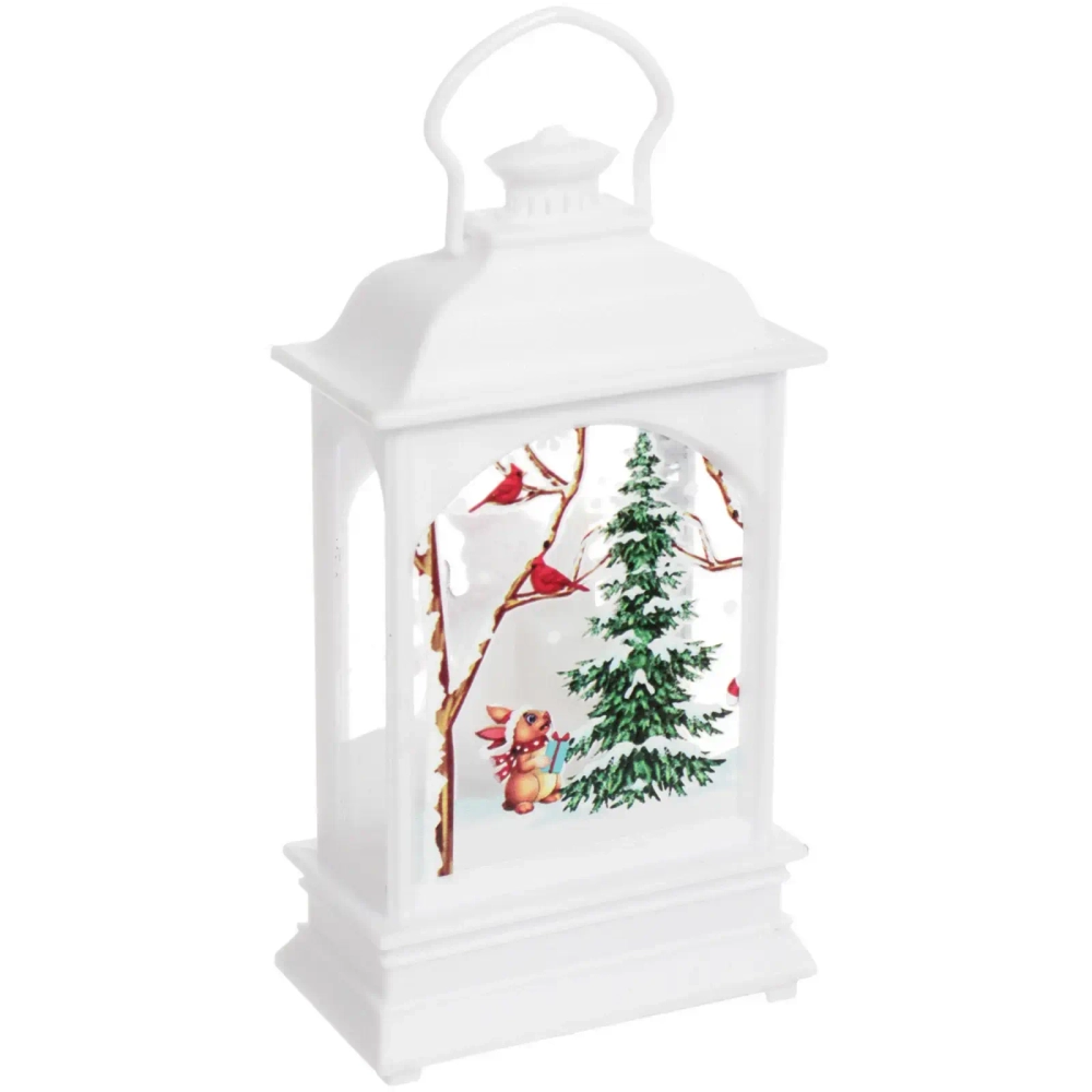 Сувенир с подсветкой «Снеговичок» 12*7 см, белый (3хAG13)