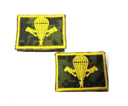 Нашивка петличная на липучке ВДВ синий фон