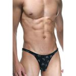 Трусы мужские слипы черные с принтом DARKZONE DZN6420