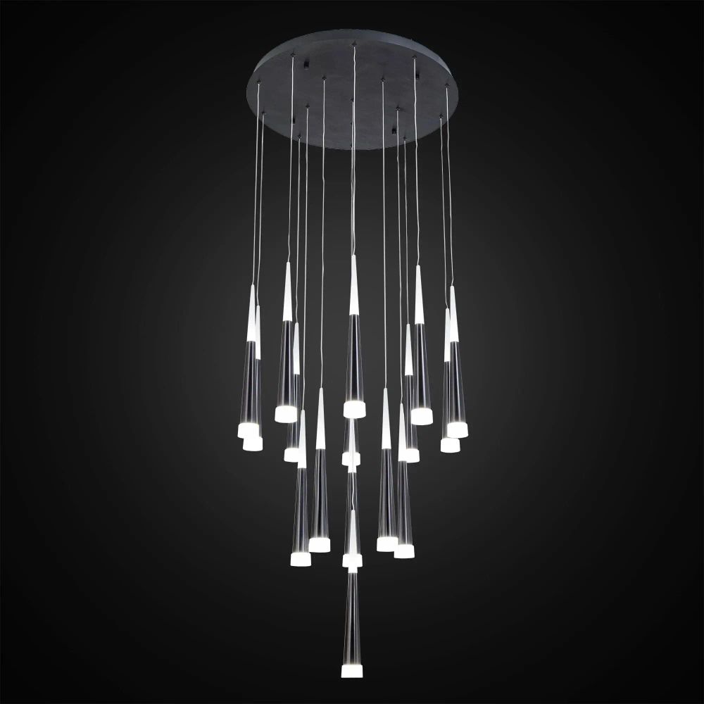 Citilux Вегас CL227161 LED Люстра каскадная Чёрная