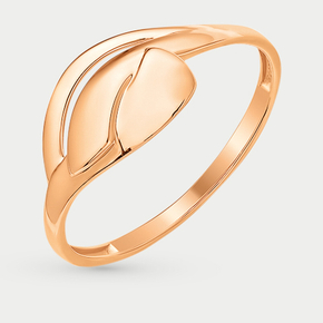 Кольцо женское из розового золота 585 пробы без вставок (арт. К10013891)