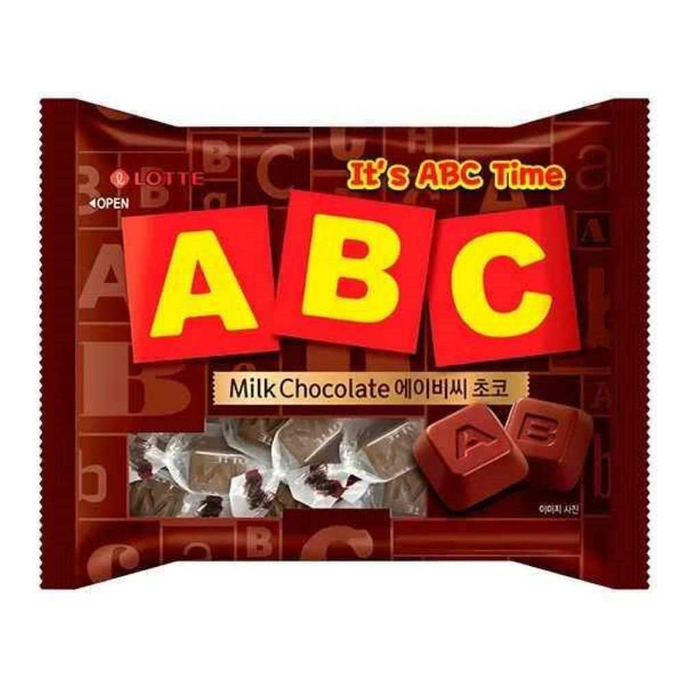 Молочный шоколад Lotte ABC 187 г, 2 шт
