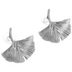 Серьги «ЭЛЛОДИ», листики, цвет золото и серебро, 2,8*2,5см