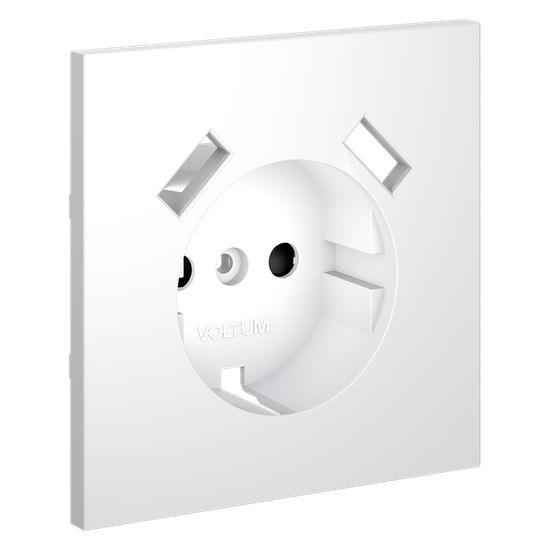 Накладка для розетки с заземлением и защитными шторками, с USB A+A, S70 (белый матовый)