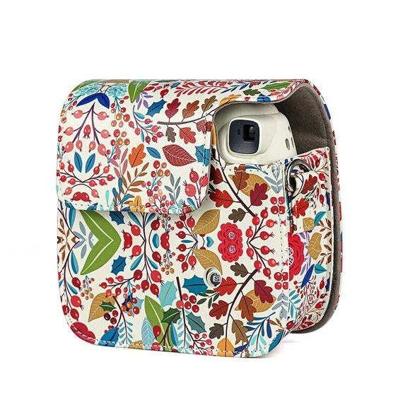 İnstax fotoaparat üzlüyü \ Instant Camera Case Mini 8, 9, 11 bear autumn