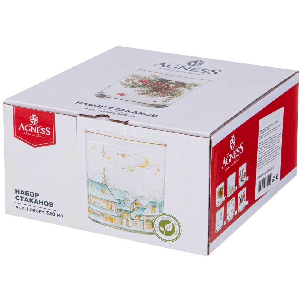 Набор стаканов 4шт 320мл "Celebration", 887-444