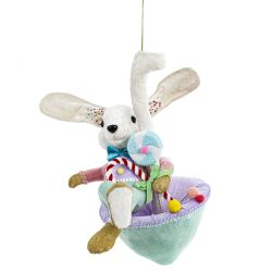 GAEM Изделие декоративное подвесное "Зайчик и гриб", L25 W27 H37 см