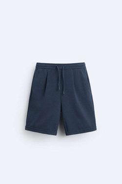 ZARA ШОРТЫ КОМФОРТНОЙ ПОСАДКИ, СИНИЙ