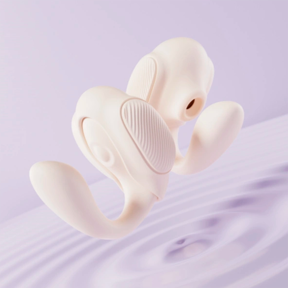 Вибратор с вакуумной стимуляцией BeYourLover Tilly Squeeze Me Touch Responsive Wearable Suction & Tapping Vibrator CA594B