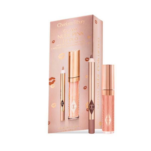 Charlotte Tilbury Glossy Nude Pink Lip Duo- Набор бальзам для губ и карандаш