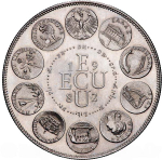 France, ECU Europa Commemorative Coin, 1982