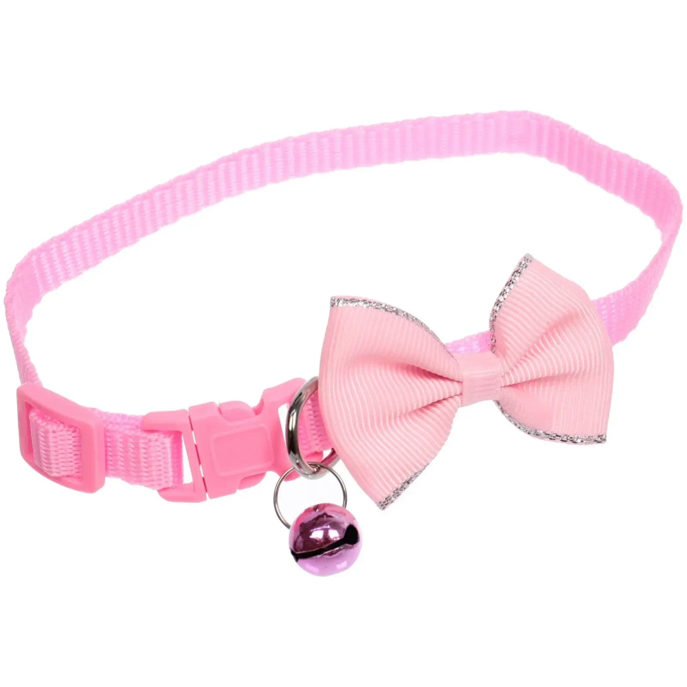 Ошейник с колокольчиком 1*19-32см «Zoo City-Классическая бабочка» микс цветов (минивложение 12шт)