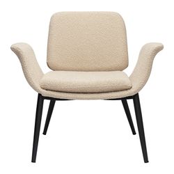 Лаунж-кресло Hilde, букле, серо-бежевое