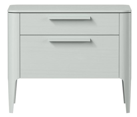 Тумба прикроватная Type oak 2 ящика ширина 60 см (светло-серый)