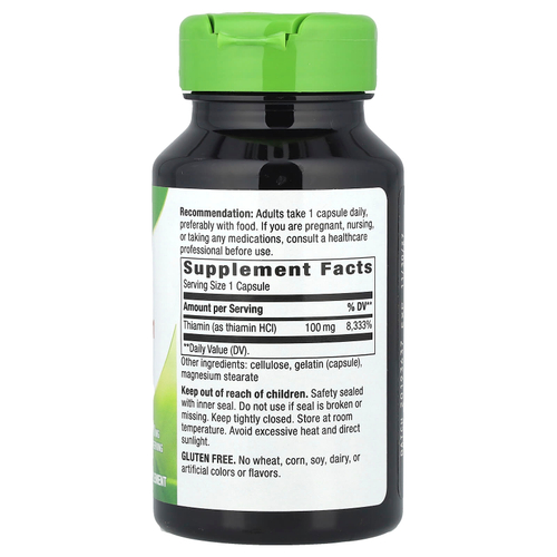 Nature's Way, Витамин B-1, 100 мг, 100 капсул