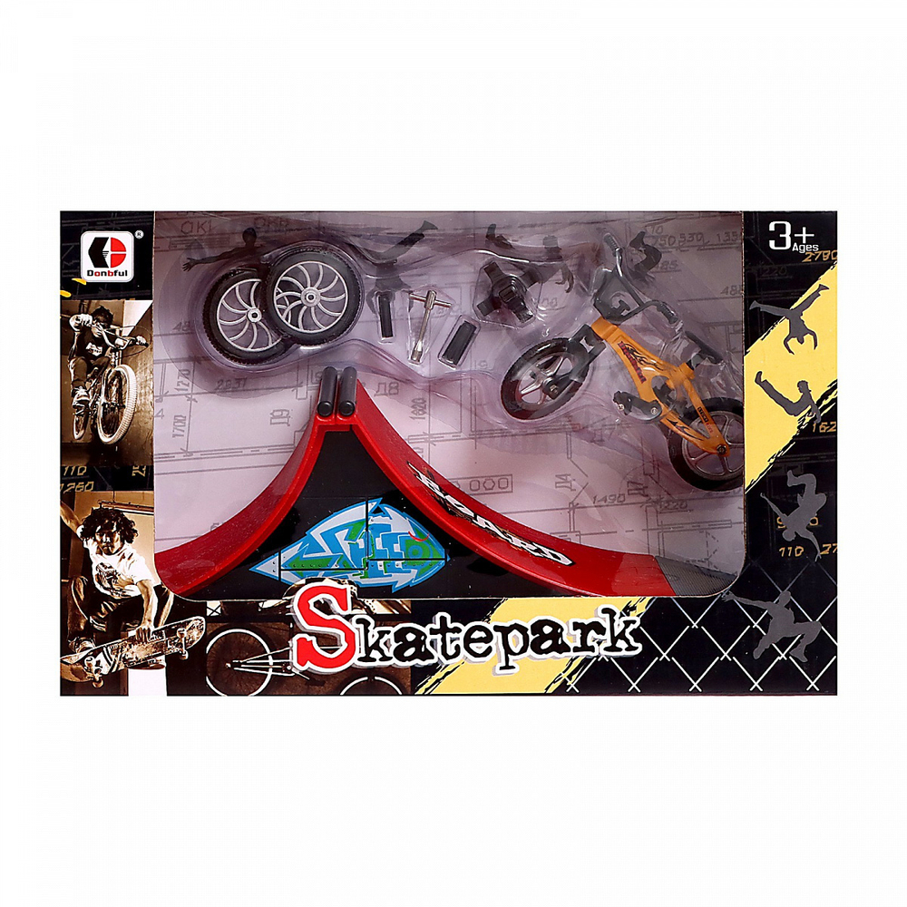 Скейтпарк: трамплин КНИЖКА и фингербайк