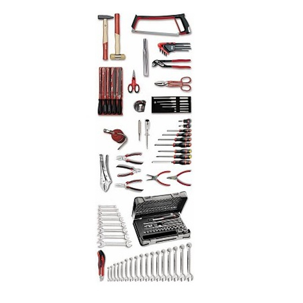 496 E1 Набор инструмента для обслуживания промышленного оборудования, 95 предметов, USAG (Италия)