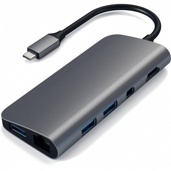 Мульти Хаб Satechi Aluminum Type-C Multimedia Adapter серый космос