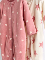 Комбинезон флисовый для малышей Next K79-434, 2 шт., Молочный, Розовый