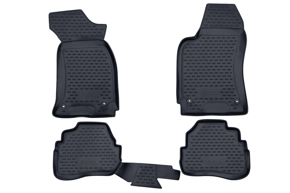 Коврики в салон для VW Passat B5, 1996-2005, 4 шт. (полиуретан, серые) NLC.51.09.211K