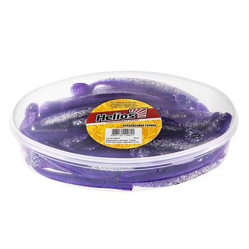 Виброхвост несъедоб. Trofey 5.5'/14см Silver Sparkles & Fio 50шт. (HS-25-036-N) Helios