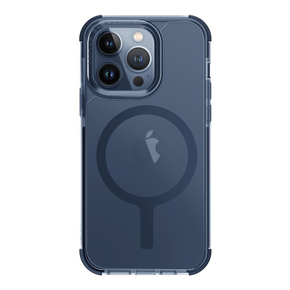 Чехол Uniq Combat AF для iPhone 15 Pro Max Smoke Blue (MagSafe) (Синий)