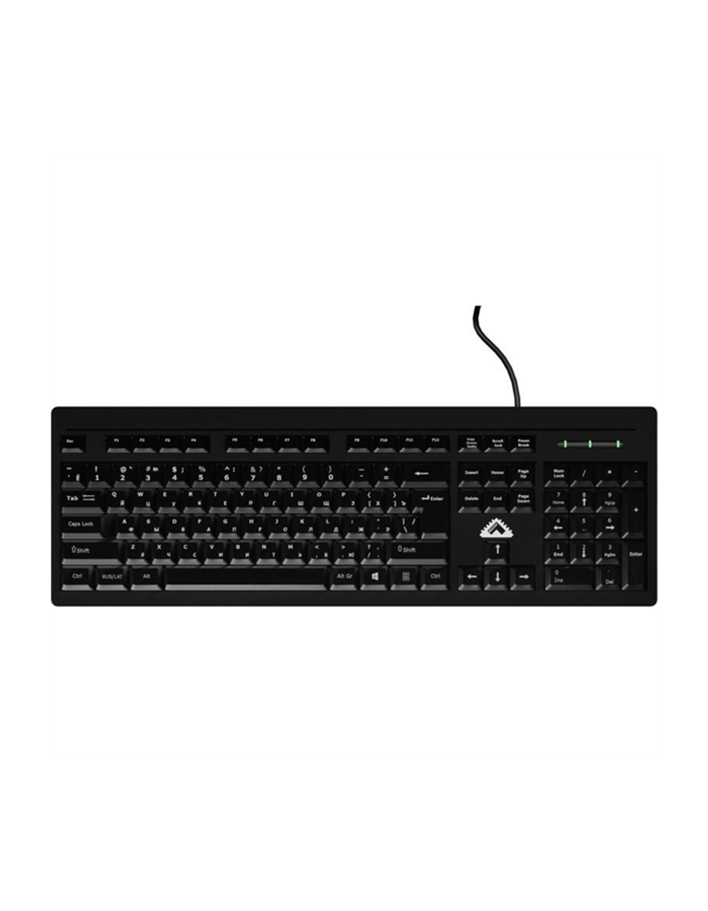 БЕШТАУ Клавиатура проводная КЛ104РУ 104 клавиши, USB, 1,8м, Цвет русской/латинской раскладки (Белый/Белый) черный МИНПРОМТОРГ (МПТ)