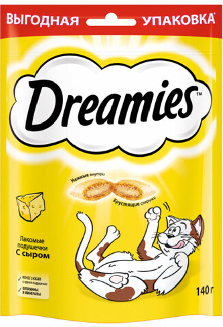 Лакомство с сыром для кошек Dreamies, 140г
