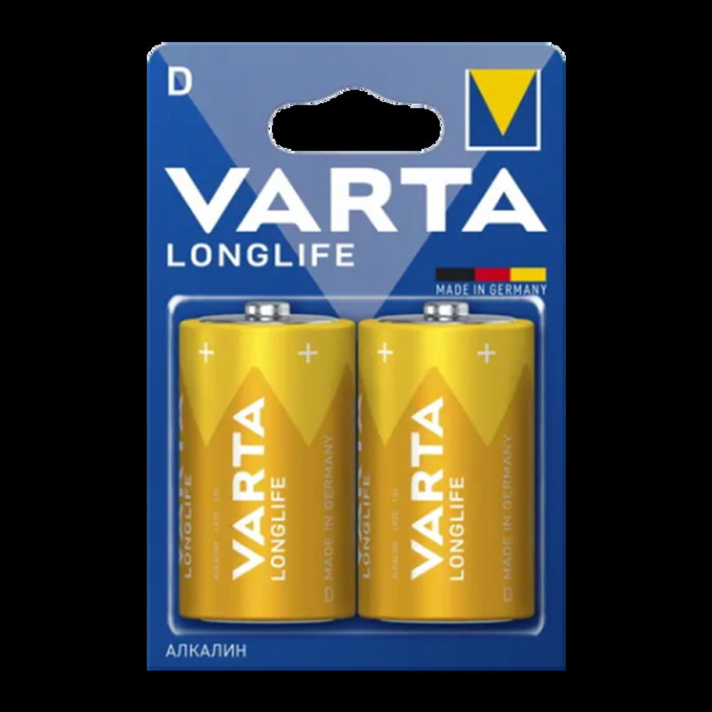 Элемент питания VARTA LONGLIFE LR20 BL2 4120 упак.2 шт.