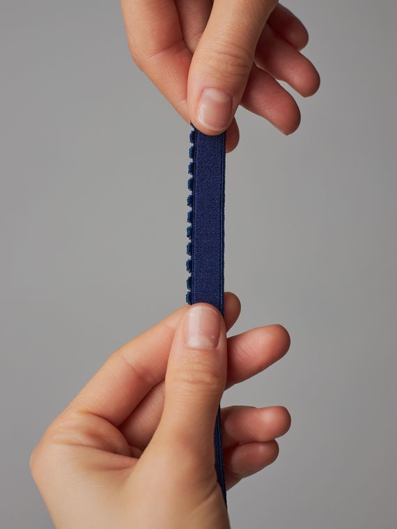 061 641/12 ОПТ Резинка отделочная Lauma Fabrics, 12 мм, темно-синий 061