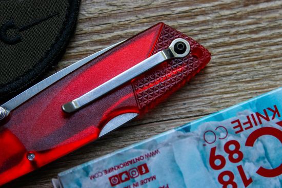 Складной нож Ontario 8798RED Wraith Ice Series Fire c клинком из стали 1.4116 Krupp (X50CrMoV15) рукоять ABS-пластик