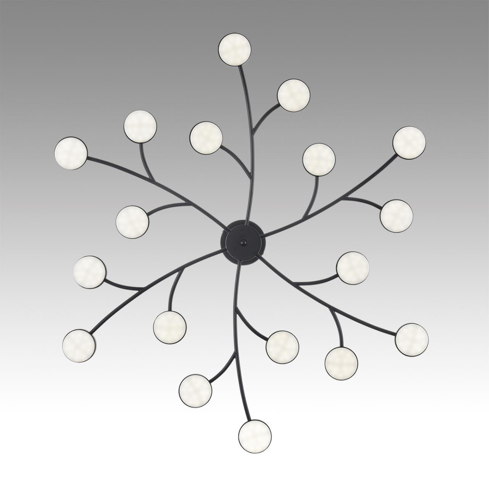 8117/18 COMFI LN25 195 черный, металл Люстра LED GX53 18*7W 220V TORINA