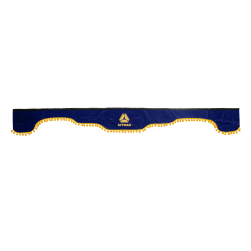 Ламбрекен SITRAK (флок, синий, желтые шарики) 230см