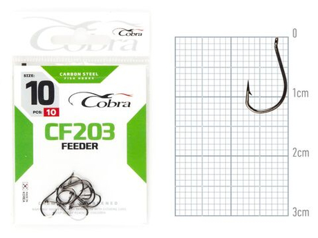 Крючки Cobra FEEDER SPECIALIST, размер №10, упаковка 10 шт.