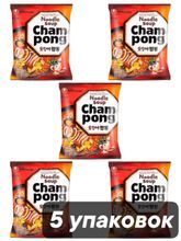 Лапша Nongshim Champong со вкусом морепродуктов 124 г x 5 шт