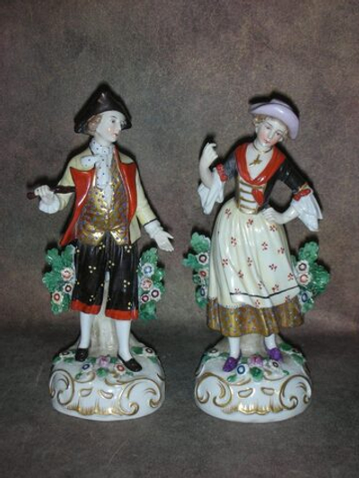 Статуэтка. Фарфор. Лорд и Леди пара. Samson. Франция