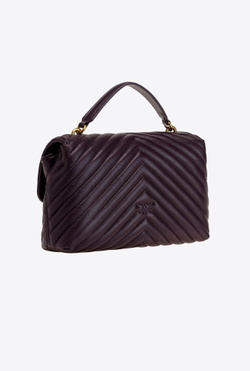 LADY LOVE BAG PUFF CHEVRON - zucchella purple-antique gold