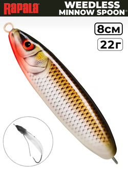 Незацепляйка RAPALA Minnow Spoon RMS08 / 8 см, 22 г, цвет ATRO