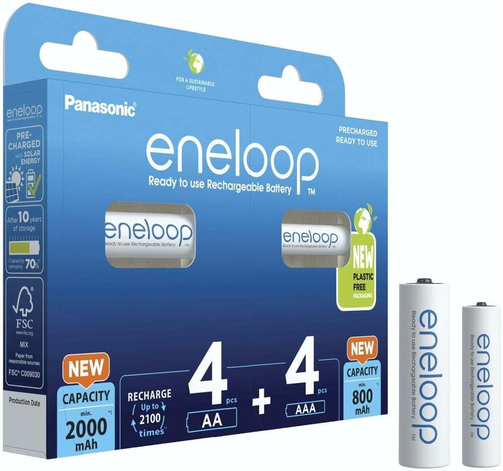 Аккумулятор Panasonic Eneloop BK-KJMCDE44E 4xAA(2000mAh) + 4xAAA(800mAh)