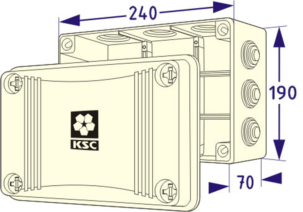 KSC 11-309 (рез) Коробка о/у 190*240*70