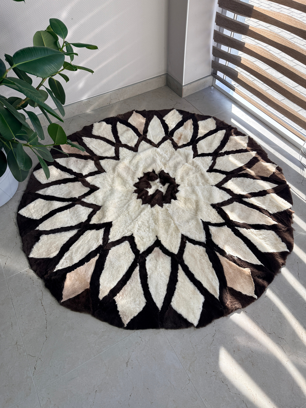 Ковер шкура натуральная овчина меховой