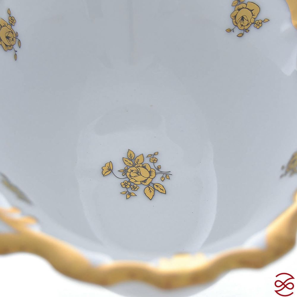 Икорница 2-я ярусная Queen's Crown Золотая роза 26 см