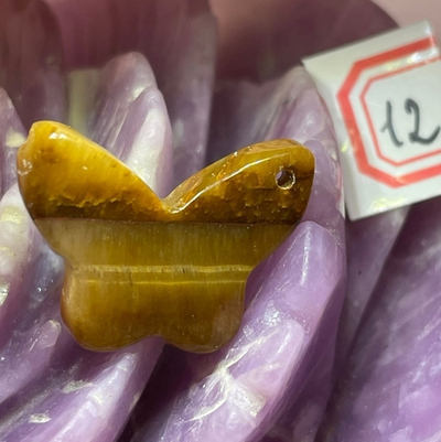 36925 Тигровый глаз Кулон вставка Бабочка 20мм