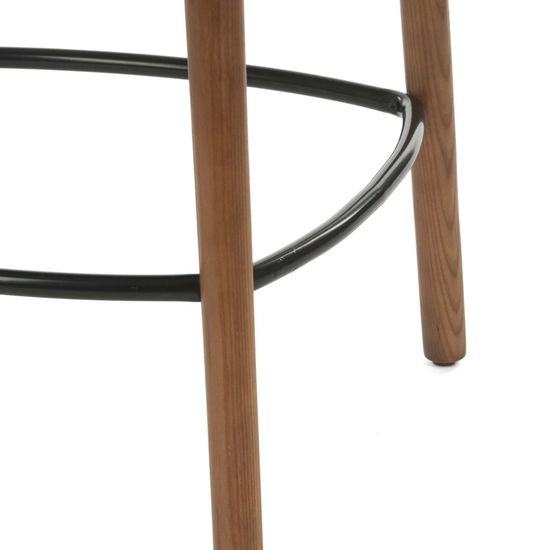 Полубарный стул Canada деревянный сиденье бежевая ткань